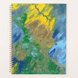 Agenda Pintura acrílica de "Tres monstruos"