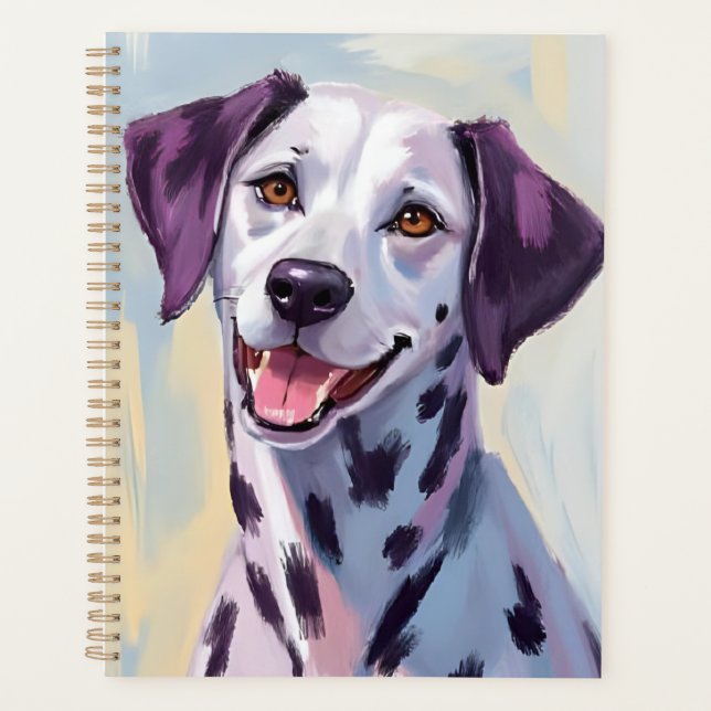 Agenda Pintura Acuarela de Perro Dálmata (Anverso)