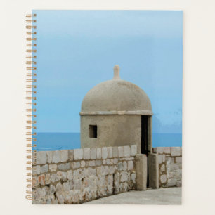 Agenda Pintura acuarela del muro de la ciudad de Dubrovni