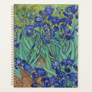 Agenda Pintura al óleo floral de lirios azules famosos de