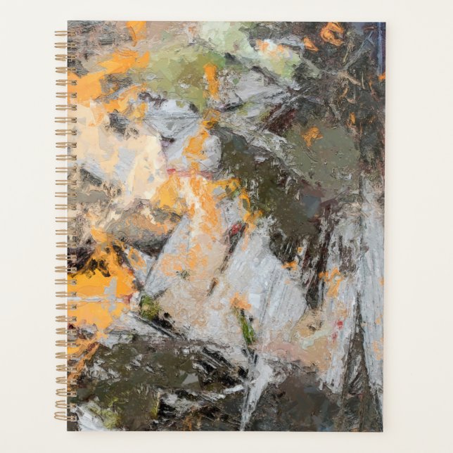 Agenda Pintura artística de flores de otoño (Anverso)