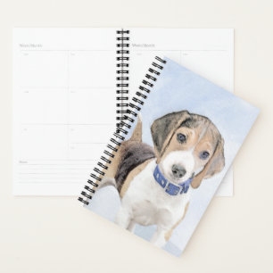 Agenda Pintura Beagle - Arte Perro Original Cuto