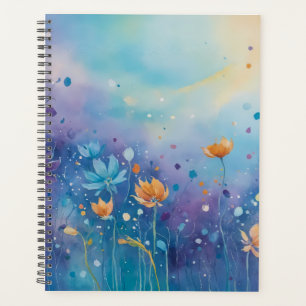 Agenda Pintura caprichosa de un vibrante campo de flores