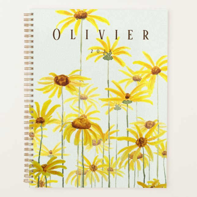 Agenda pintura colorida amarilla (Anverso)