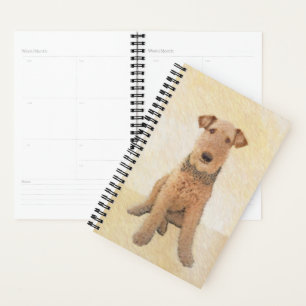 Agenda Pintura de Airedale Terrier - Arte original y boni