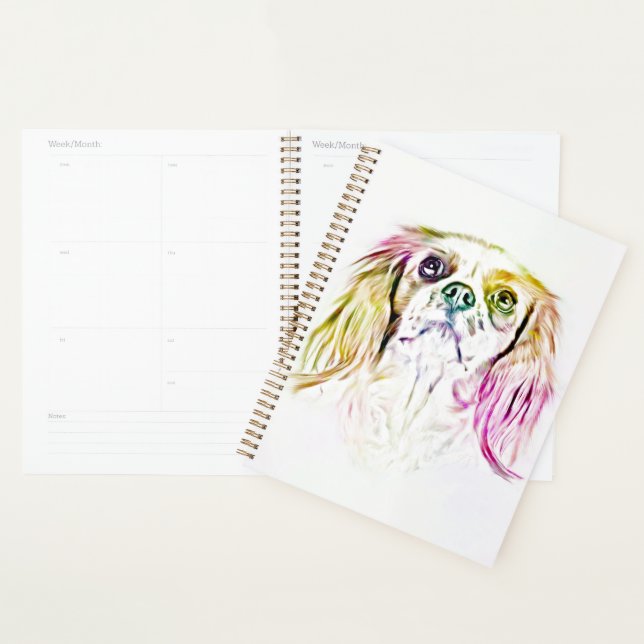 Agenda Pintura de arte canino Cavalier King Charles Spani (Demostración)