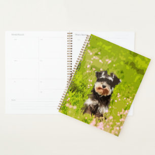 Agenda Pintura de arte en color Schnauzer en miniatura