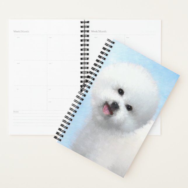 Agenda Pintura de Bichon Frise - Arte de Perro Original. (Demostración)