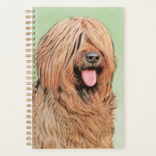 Agenda Pintura de Briard - Arte de Perro Original. (Anverso)