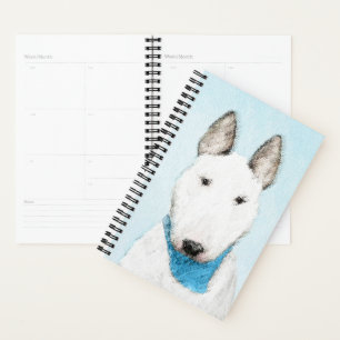 Agenda Pintura de Bull Terrier - Arte de Perro Original.