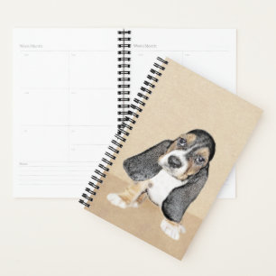 Agenda Pintura de cachorro de abeja de Basset - Arte Perr