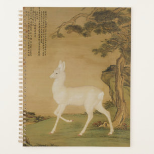 Agenda Pintura de Ciervo Blanco del Arte Imperial Chino V