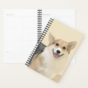Agenda Pintura de Corgi galés de Pembroke - Arte Perro Or