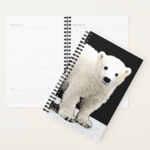 Agenda Pintura de Cubo de Oso Polar - Arte de Vida Silves