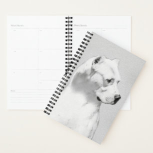 Agenda Pintura de Dogo Argentino - Arte original del perr
