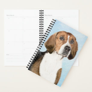 Agenda Pintura de Foxhound inglesa - Arte Perro Original 
