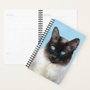 Agenda Pintura de gatos siamesa - Arte de gatos original 