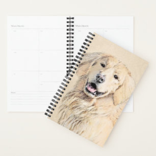 Agenda Pintura de Golden Retriever - Cute original Dog Ar