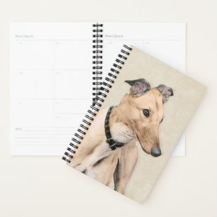 Agenda Pintura de Greyhound - Arte de perros original muy