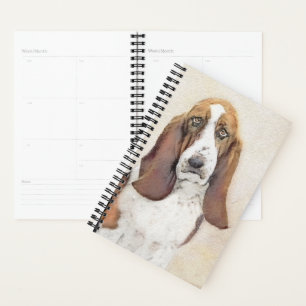Agenda Pintura de hebilla de basset - Arte de perro origi
