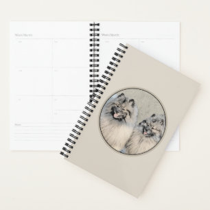 Agenda Pintura de Keeshond Brothers - Arte Perro Original