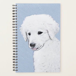Agenda Pintura de Kuvasz - Arte de perro original lindo