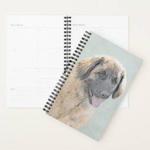 Agenda Pintura de Leonberger - Arte de Perro Original.