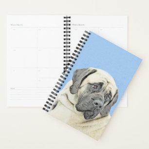 Agenda Pintura de malvado inglés (Fawn) - Arte de perro o