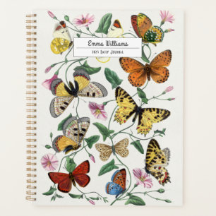 Agenda Pintura de mariposa y polilla vintage