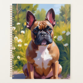Agenda Pintura de mascota de Bulldog Francés Arte de perr