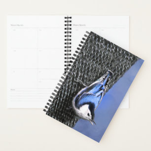 Agenda Pintura de nueces de paja blanca original arte de
