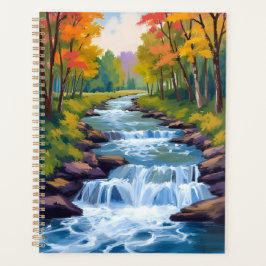 Agenda Pintura de paisaje natural de cascada