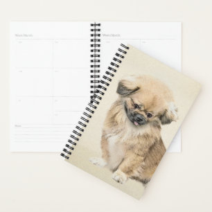 Agenda Pintura de Pekín - Arte de perro original muy lind