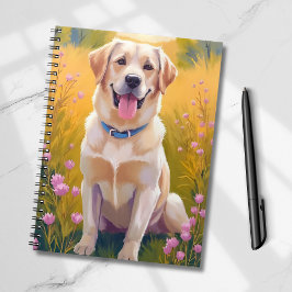 Agenda Pintura de perro Labrador Retriever Lab amarillo