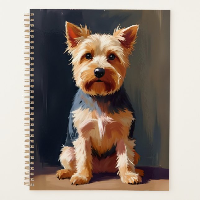 Agenda Pintura de perro mascota Terrier de Yorkshire (Anverso)