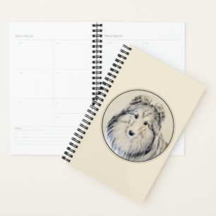 Agenda Pintura de perro pastelero de Shetland - Arte de p