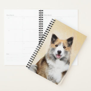 Agenda Pintura de perro pastor islandés - Arte original d