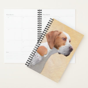 Agenda Pintura de puntero - Arte de perro original lindo