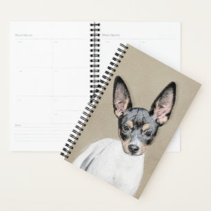 Agenda Pintura de Rat Terrier - Arte Perro Original.