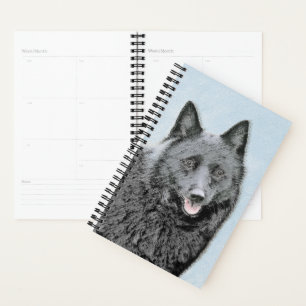 Agenda Pintura de Schipperke - Arte Perro Original Cuto