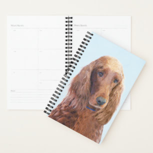 Agenda Pintura de Setter Irlandés - Arte de Perro Origina
