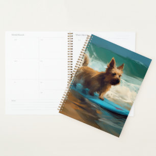 Agenda Pintura de Surf en la Playa de Terrier Australiano