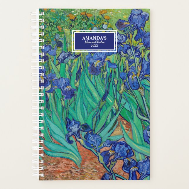 Agenda Pintura de Van Gogh Irises (Anverso)