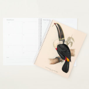 Agenda Pintura de vida silvestre de aves antiguas de Touc