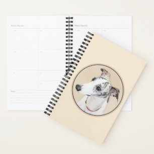 Agenda Pintura de Whippet - Arte Cute Original Perro