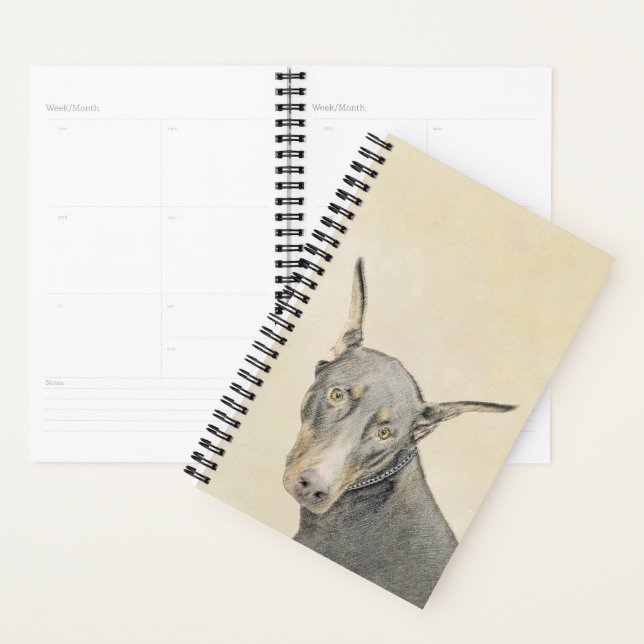 Agenda Pintura Doberman Pinscher - Original Dog Art (Demostración)