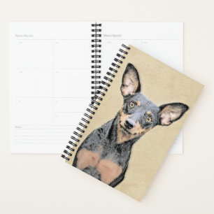 Agenda Pintura en miniatura de Pinscher Cute arte origina