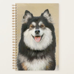 Agenda Pintura finlandesa de Lapphund - Arte de Perro ori