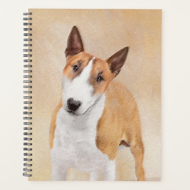 Agenda Pintura Miniatura de Bull Terrier - Cute Original  (Anverso)