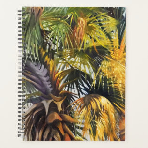 Agenda Pintura original de color palma tropical